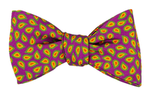 Load image into Gallery viewer, Mini Paisley Silk Bow Tie
