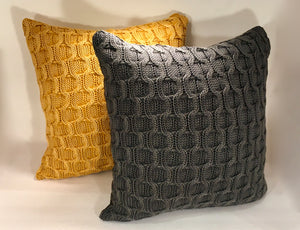 Cable Knit Pillow and Throw