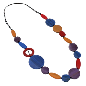 Primary Color Wooden Necklace