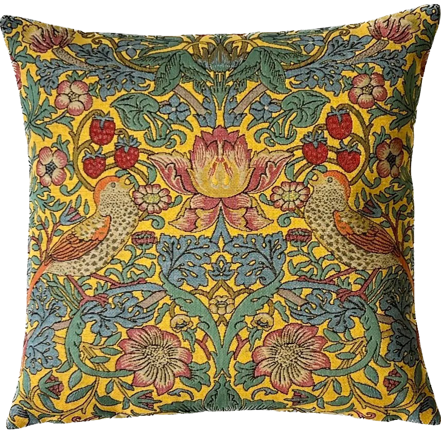 Strawberry Thieves Tapestry Pillow