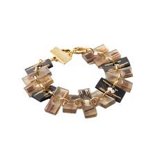 Load image into Gallery viewer, Abstract Tortoise Shell Bracelet and Earring
