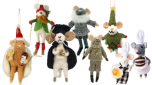 Load image into Gallery viewer, Merry Mouse Felt Ornaments
