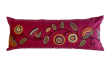 Load image into Gallery viewer, Folk Vine Embroidered Lumbar Pillow
