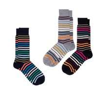 Load image into Gallery viewer, Multi-Stripe Men's Cotton Sock
