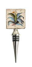 Load image into Gallery viewer, Wine bottle stopper with desert plant design on a white background
